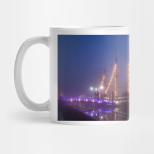 Sailing ship in the fog on the Schlachte, Bremen Mug